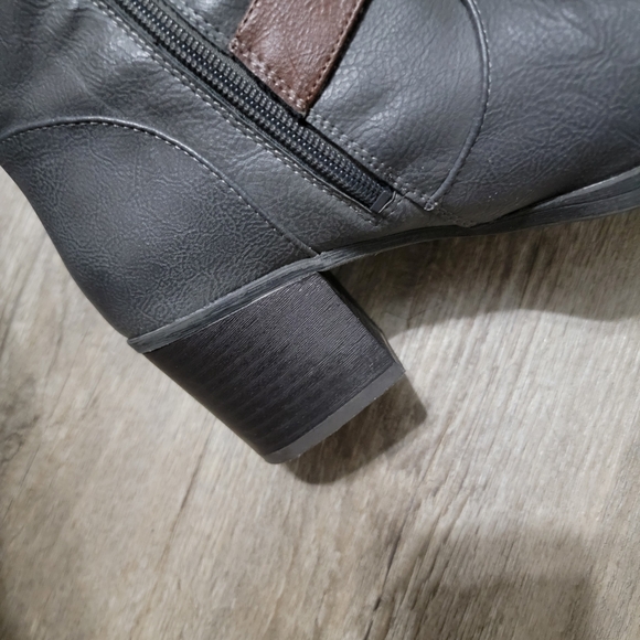 Natural Sole by Naturalizer mid-calf "Zahara" Woman's Riding Boots Size 9M Gray - Picture 11 of 11